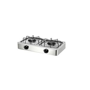 China Stainless Steel 2 Burner Gas Stove Lpg Gas Customized With Manual Ignition on sale