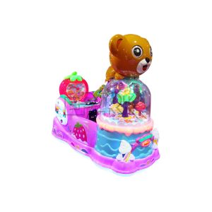 Amusement Cute Small Bear Kiddy Ride Machine Coin Operated 750W