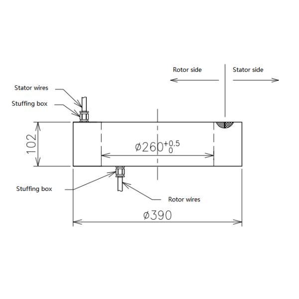 260Mm Through Hole 1000VAC High Voltage Slip Ring