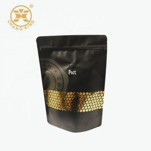 Stand up Resealable Coffee Packaging Bags Airtight zipper coffee bags