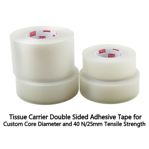 Buy Heat Resistant Double Sided Adhesive Tape with 40 N/25mm Tensile Strength and Custom Core Diameter at wholesale prices