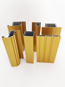 China Gold Anodizing Aluminum Windows Door Extrusion Profiles 1.3mm Thickness on sale