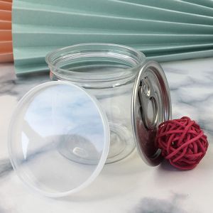 Clear Plastic Jar Containers With Customizable Lids
