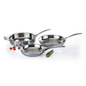 China 3Pcs 3-ply stainless steel cookware set SHCY-3011 on sale