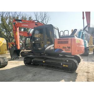 Transport Length 7.6m Hitachi ZX120-6 Used Excavator Heavy Loader Machine Japan