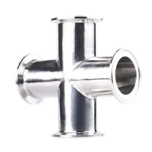 1/4''-6'' Equal 3A DIN Sanitary Quick-Connect Cross 304 Stainless Steel 4-Way Clamp