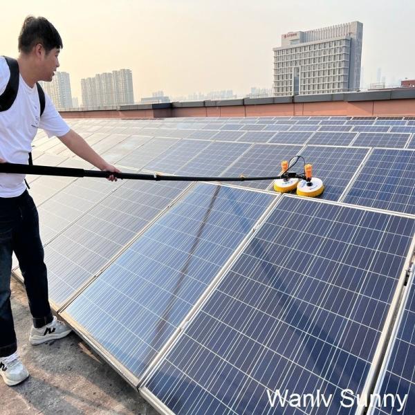 Initial Payment Solar Panel Cleaning Equipment Double Head Brush for Building