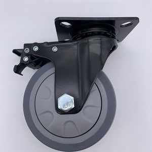 3 Inch TPR Wheels Plate Caster with Safety Dual Locks
