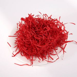 Cosmetic Box 17gsm Red Shredded Tissue Paper Eco Friendly Kraft