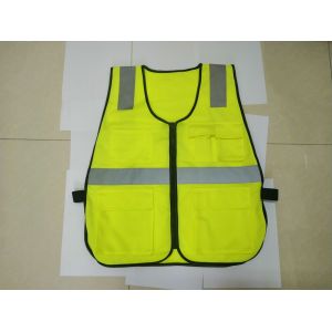 Multiple Pocket Polyester Safety Vest 120g Personalised Hi Vis Vest