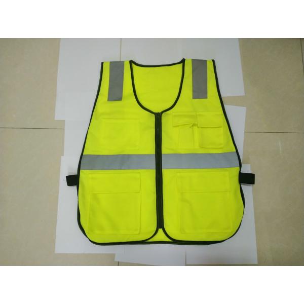 Buy Multiple Pocket Polyester Safety Vest 120g Personalised Hi Vis Vest at wholesale prices