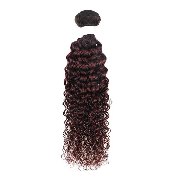 #T1B/99J Kinky Curly Remy Human Hair Bundles Sew In Weave Bundles Brazilian Bundle Deals