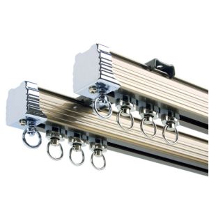 2m Modern Brushed Anodize Bendable Double Curtain Track