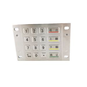 16 Keys DES 3DES EPP Stainless Steel Keypad For Payment Kiosk