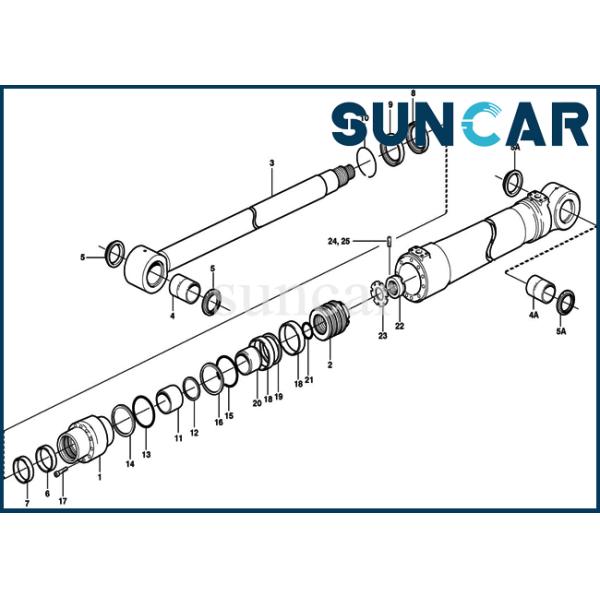 SUNCARVO.L.VO Sealing Kit VOE14589717 14589717 Dipper Arm Cylinder For EW140B EW160B Heavy Machine