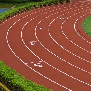 Anti Fatigue 9mm Thickness Jogging Track Material Rubberized Track Surface