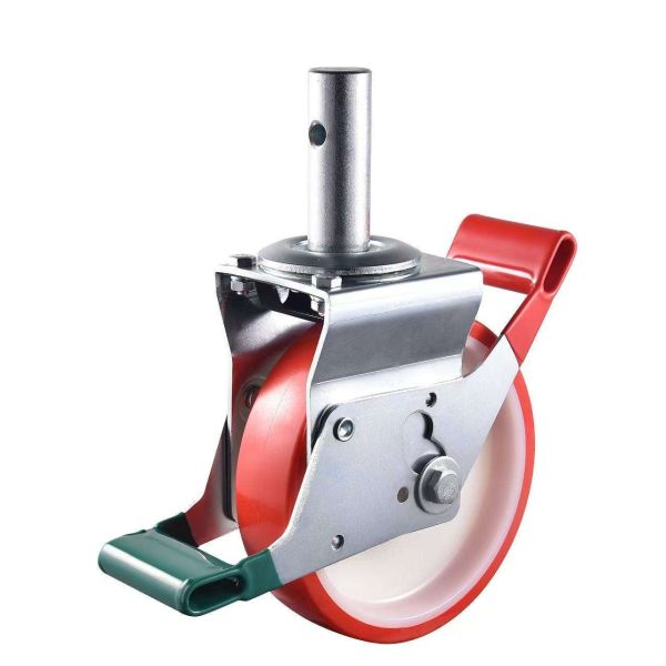 Buy Modern Style Heavy Duty Durable PU Castor 6 Inch Scaffolding Caster Wheels in Building and Construction Projects at wholesale prices