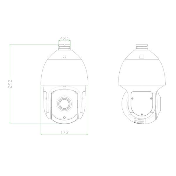 5MP HD PTZ Outdoor Camera , High Speed 18X Ptz Wireless Network Camera