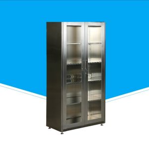 Large Instrument Metal Medicine Display Cabinet , On Wheels Hospital Room