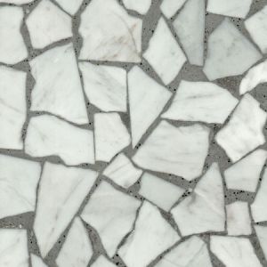 China White Terrazzo Stone Tiles , Terrazzo Wall Tiles Composite Construction Material on sale