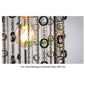 Crystal Ceiling lamp suspended ceiling lighting interior Bridcage chandeliers &