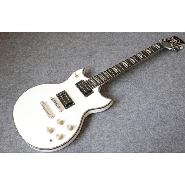 White Glossy Finish YMH SG Electric Guitars China Chrome Hardware