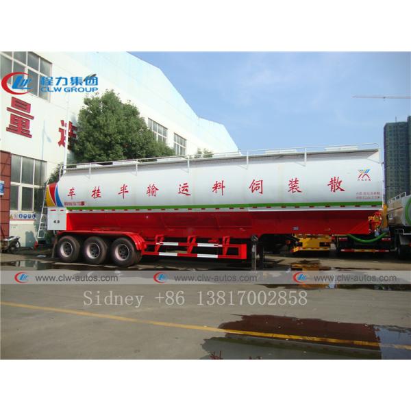 3 Axle 63CBM Bulk Feed Delivery Truck With Thickness 4mm Tank