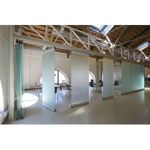 Quality Conference Room Portable Tempered Sliding Glass Partition Walls for sale