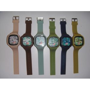 Silicone watch, silicone material, fashion design, japanese movement, 3atm water