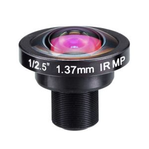 Quality 1/2.5&quot; 1.37mm 5Megapixel S-mount M12 Mount 183degree IR Fisheye Lens, 5MP Panoramic camera lens for sale