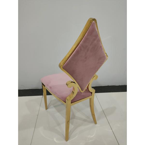 Flannel Stainless Steel Leg Dining Chairs