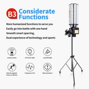 SIBOASI B3 Badminton Shuttlecock Feeder Machine Smart Badminton Shooting Machine
