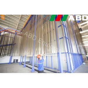 ISO 9001 Electrostatic Automated Powder Coating Line Gas Diesel Heating