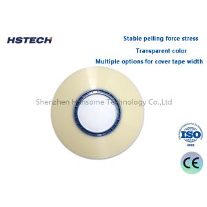 China Stable Pelling Force Stress Transparent Color Multiple Options For Cover Tape Width Hot Sealing Cover Tape on sale
