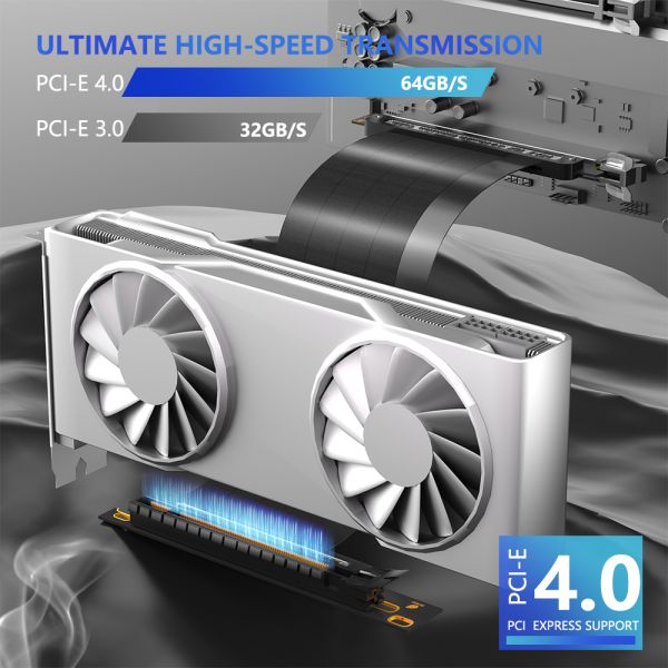 PCI-E 16X Riser Extender Card Adapter - Complete Set
