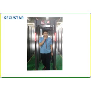 6 Detection Zones Walk Through Security Metal Detector Led Alarm In Shopping
