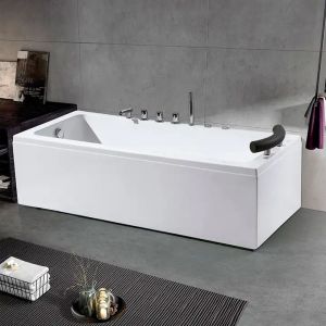 Acrylic Bathroom Sanitary Ware Fibreglass Double Whirlpool Spa Bathtub