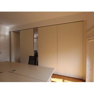 Modern MDF + Aluminum Movable Sliding Partition Walls / Acoustic Room Dividers