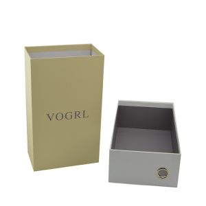 Brown Drawer Hard Cardboard Gift Boxes Shoe Packaging 300mm Length