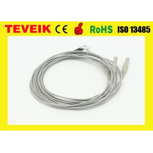 DIN1.5 Socket 1m OEM Medical Cable With Silver Chloride Plated Silver Electrodes