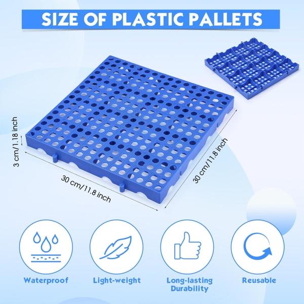 Moisture-Proof Floor Waterproof Storage Grid Pad Grid Ventilation Pallet For Garage Supermarket Outdoor