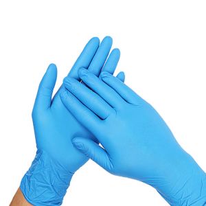China Blue Medical 100pcs/Box Disposable Nitrile Examination Gloves Bulk on sale