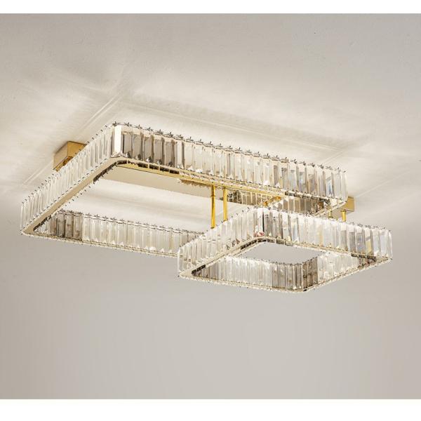 Luxury Living Room Smart Led Chandelier Modern Hall Glossy K9 Crystal Ceiling Chandelier(WH-CA-104)