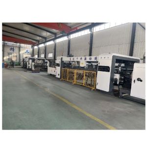 Quality Full Automatic Box Printing Slotting Die Cutting Gluing Machine for Corrugated Carton for sale