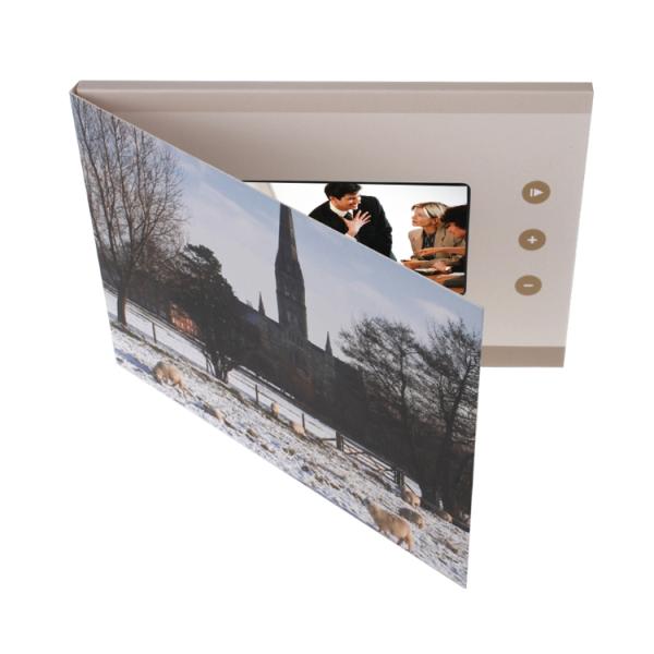 High Efficiency LCD Promotional Video Card With ON / OFF Button Switch