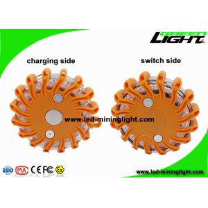 Waterproof IP65 Rechargeable Amber LED Road Flares Flashing Warning Light