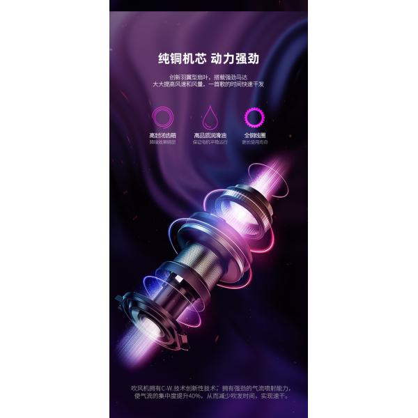 Household Thermostatic Protection Hair Dryer 0.35kg Drying Function Hot and Cold Air