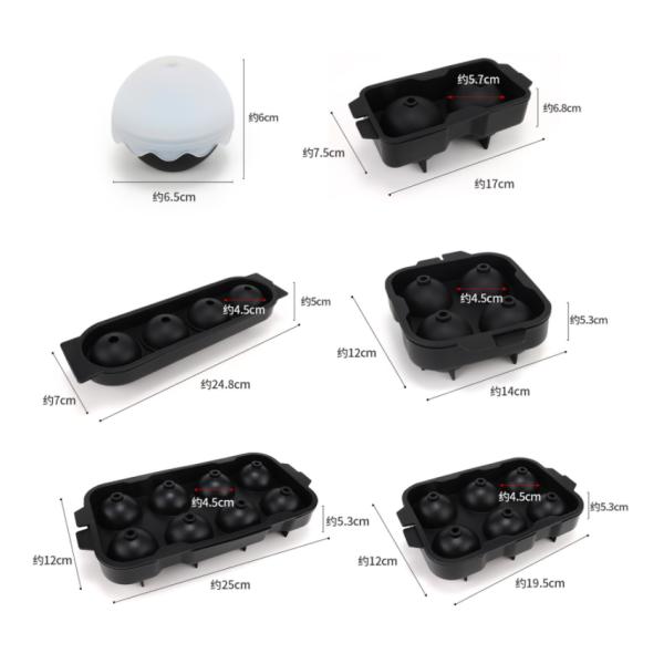 Stocked Silicone Round Ice Cube Ball Drinking Wine Tray Bar Ice ball Maker Mold Sphere Mold for Party Festival