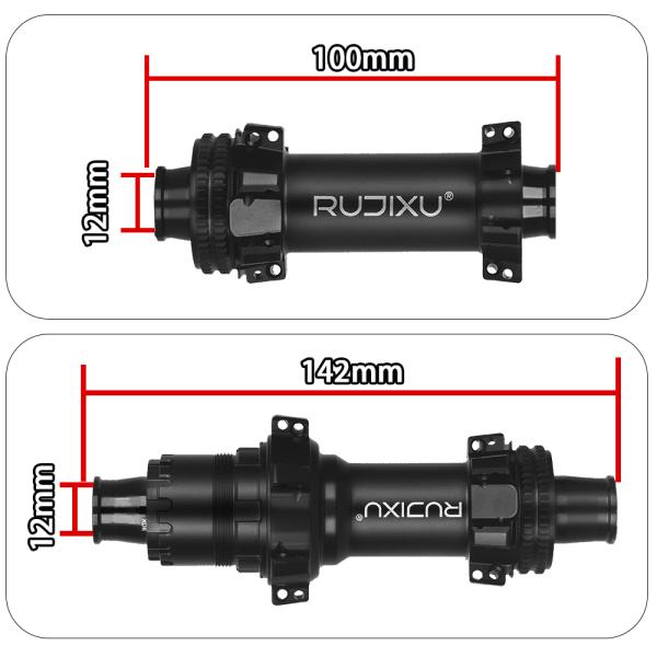 RUJIXU 700c Carbon Bicycle Wheelset 6560mm 30mm Width 24 Holes Clincher Wheels Disc Brake Road Cycling with Disc Brake System