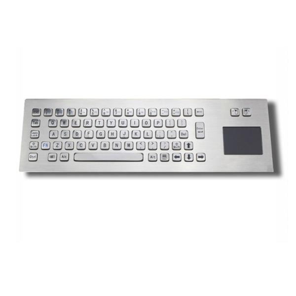 Panel Mounting Metal Industrial Keyboard With Touchpad For Self Service Kiosk